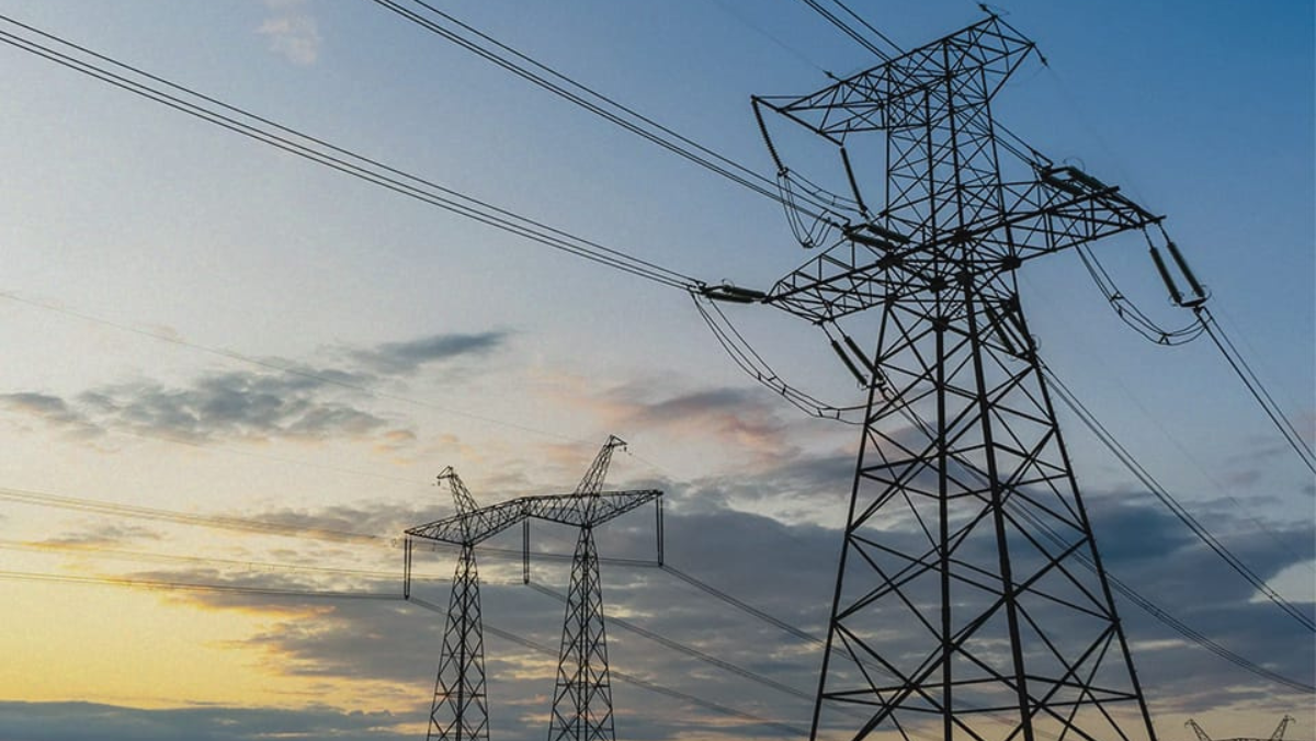 Electricity transmission towers representing smart grid investment and modern power networks