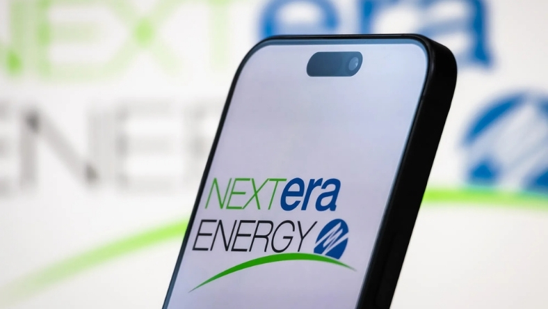 NextEra Energy logo displayed on smartphone screen